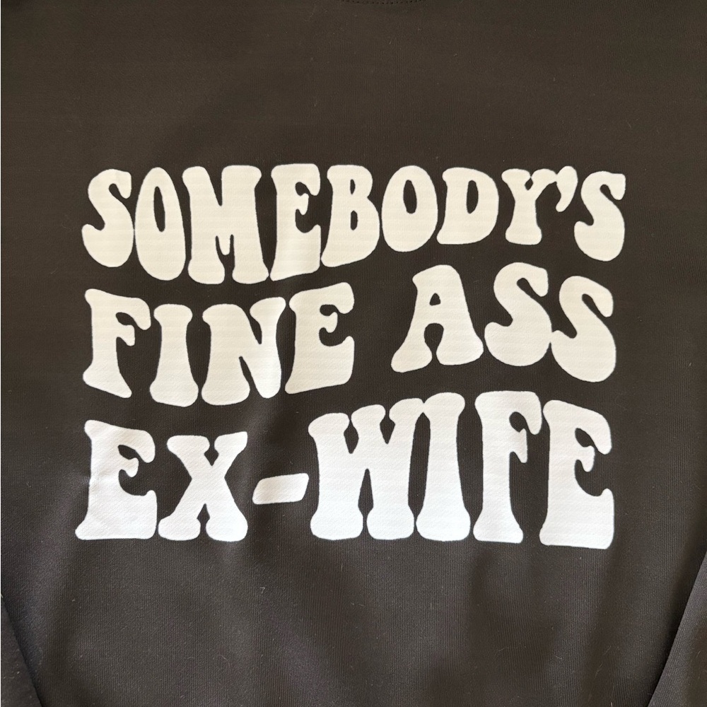 Ex-Wife Black Graphic Crewneck, Medium